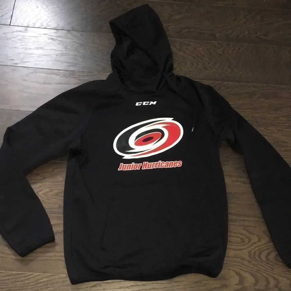 Carolina Junior Hurricanes Black Team NHL Training Hooded hoodie sweatshirt S
